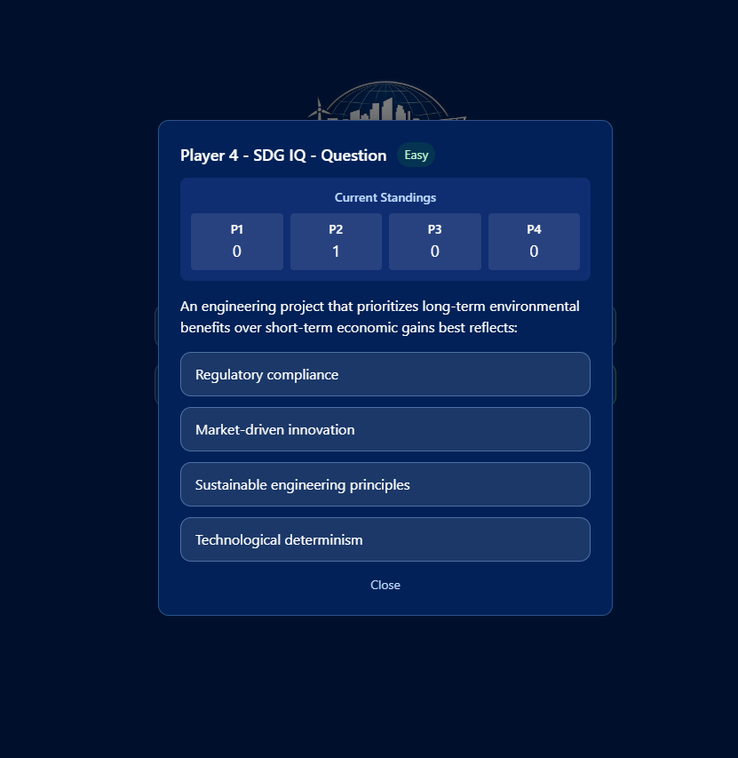 Blueprint Quiz Game - View 3
